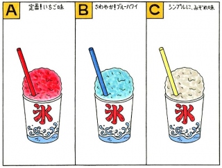 【心理テスト】かき氷を買うことになりました。何味を選ぶ？