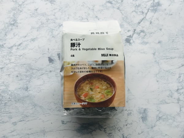 無印良品の「食べるスープ 豚汁」