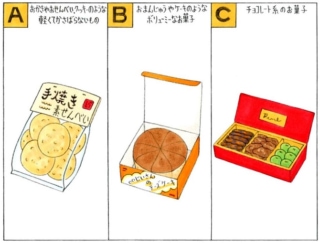 【心理テスト】旅先で職場の人にあげるお菓子を買います。あなたが選ぶのは？