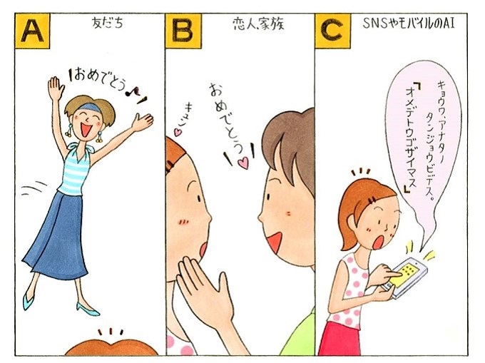 心理テスト】今日はあなたの誕生日。いちばん最初に「おめでとう！」と