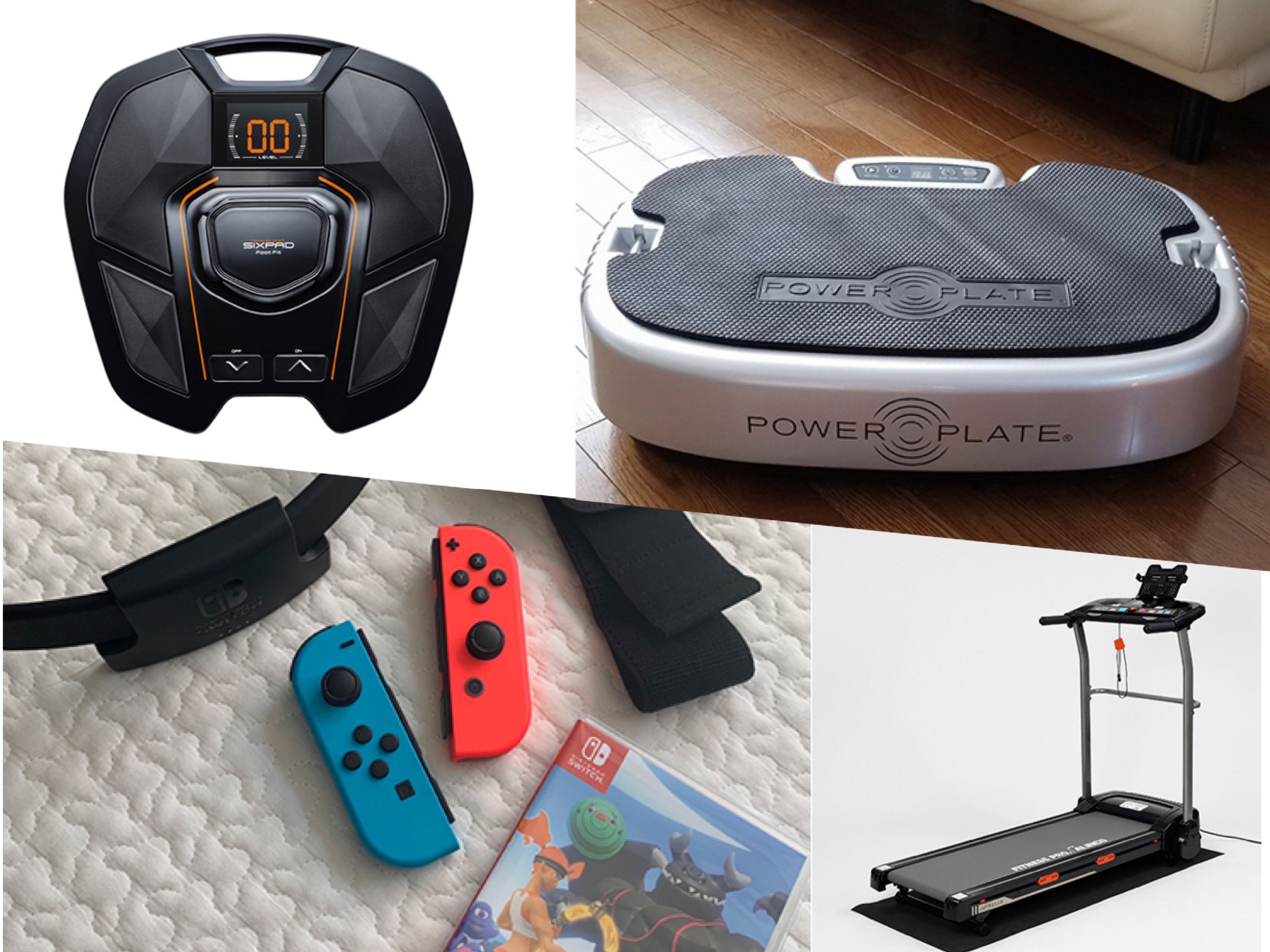 コロナ禍の中、自宅にてエクササイズ・マシーンで体力保持