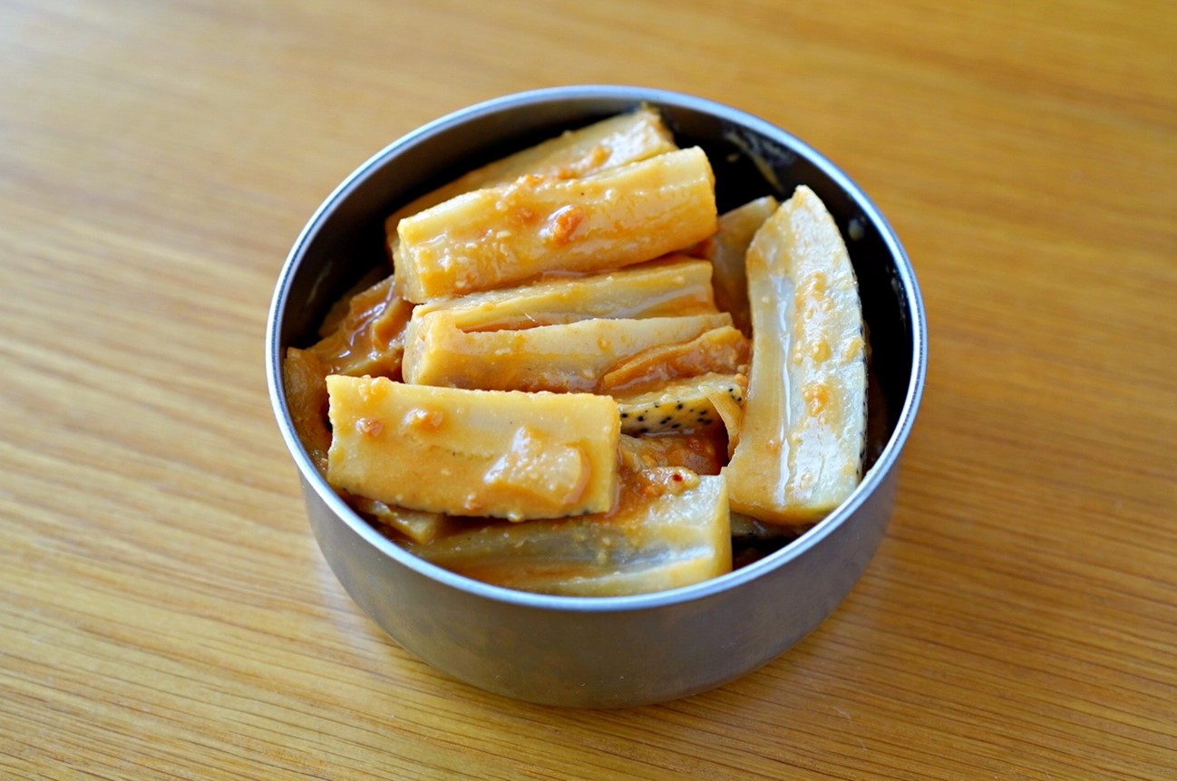 ピリッとあと引くおいしさ！「れんこんのからしみそ漬け」 #今日の作り