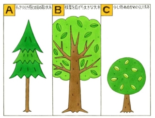 【心理テスト】目の前に1本の木があります。それはどんな形だった？