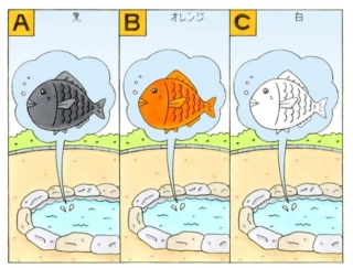 【心理テスト】池の中に大きな魚がいます。その魚はどんな色だった？