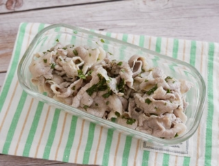 夏バテ対策に！ フレッシュバジル香る「豚しゃぶのジェノベーゼ風」#今日の作り置き