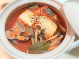 旬のたらとトマトベースで洋風に！「イタリアン湯豆腐」#今日の作り置き