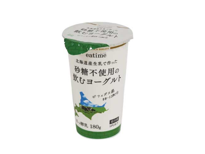 北海道産生乳で作った砂糖不使用の飲むヨーグルト