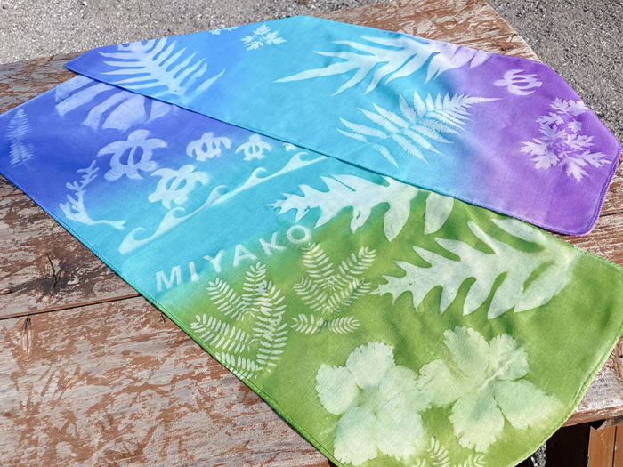 宮古島の草花と太陽で染める「太陽染め」でオリジナル手ぬぐい作り！#Omezaトーク