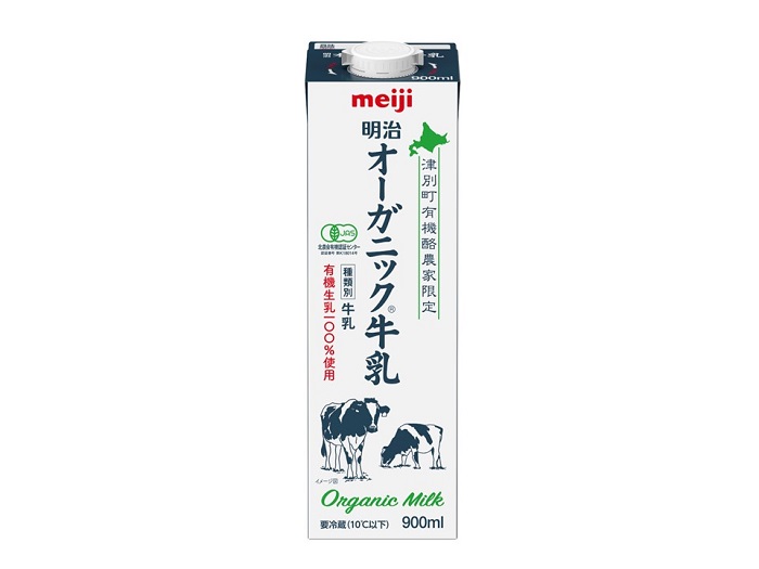 明治オーガニック牛乳（明治）900ml　419円（税抜き・実勢価格）