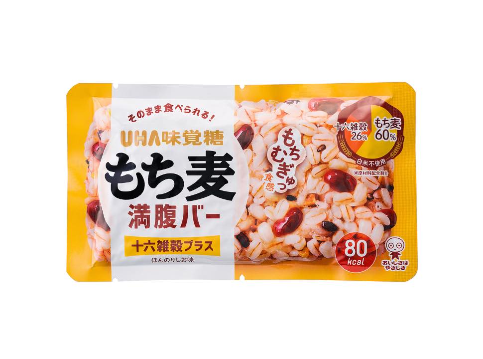 第１位　もち麦満腹バー 十六雑穀プラス （UHA味覚糖）