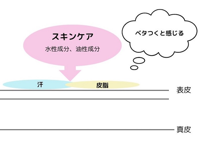 スキンケア、肌のイメージ図 