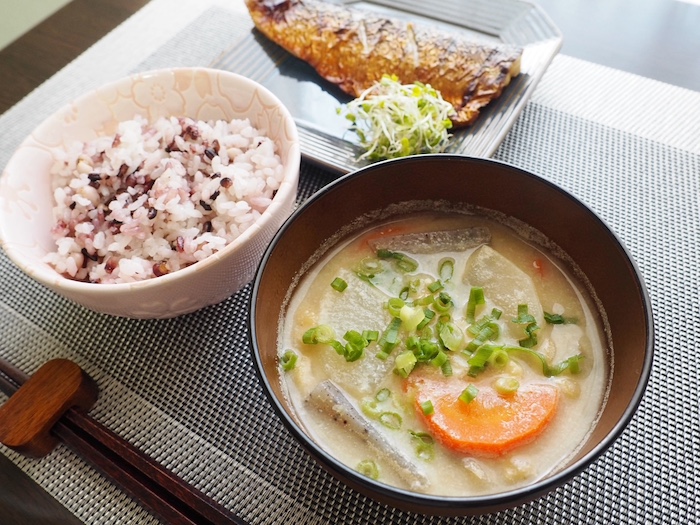 粕汁とお魚のご飯