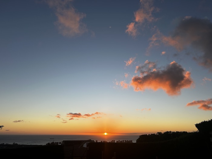 ハワイの夕日