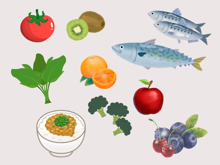 血行促進におすすめの食材イラスト