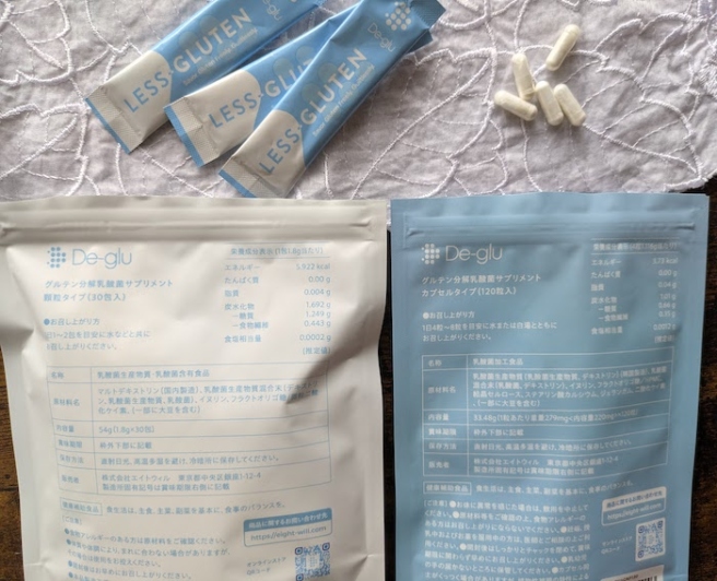 デグル商品の裏面パッケージと中身