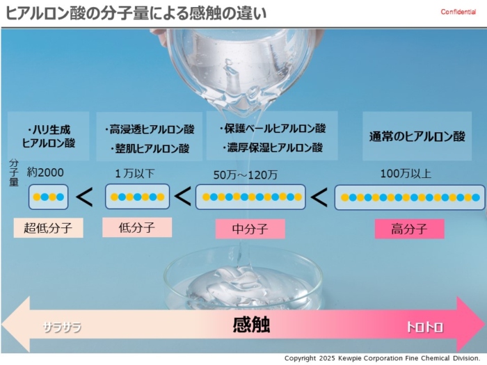 ヒアルロン酸の分子量の違い