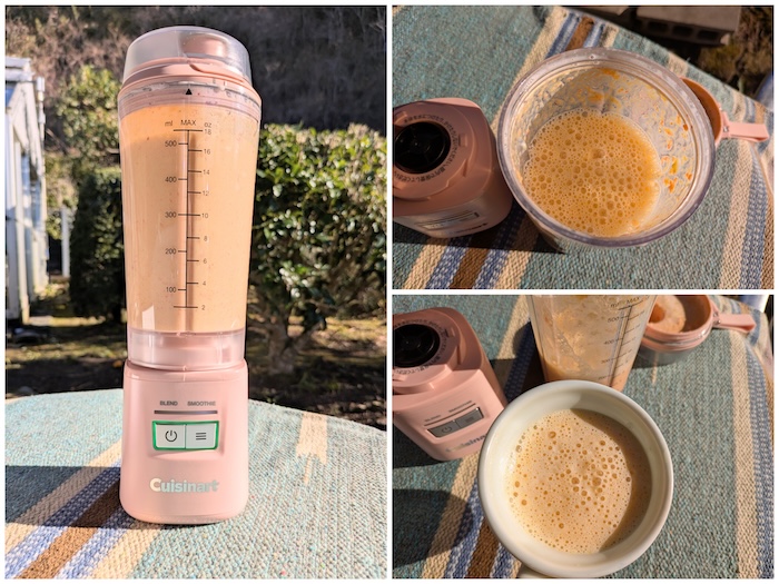 クイジナートのコードレス パーソナルブレンダーでパンプキンキャロットを作る