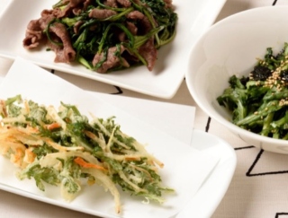 ［春菊の簡単レシピ］サラダ、天ぷら、炒め物で味わう3選