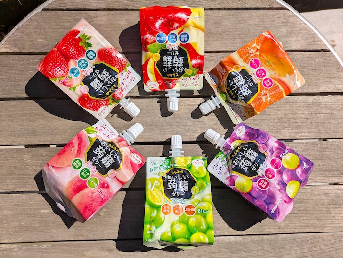 たらみの「おいしい蒟蒻ゼリー」６種