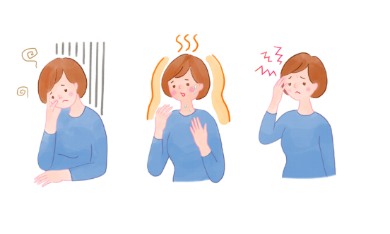 更年期症状のイラスト