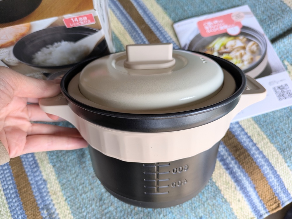 コメリの「ご飯も炊けるレンジでらくらく調理ポット」