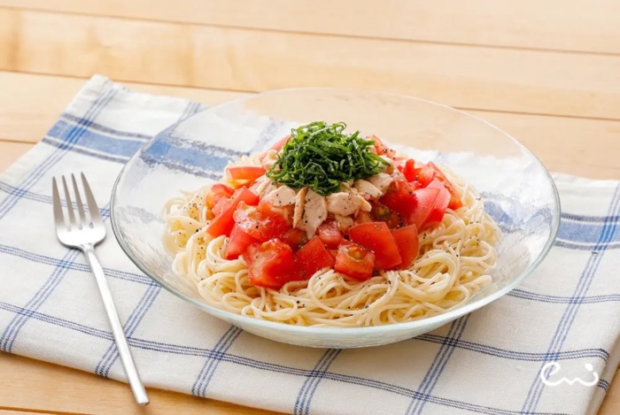 トマトとツナのカッペリーニ風そうめん