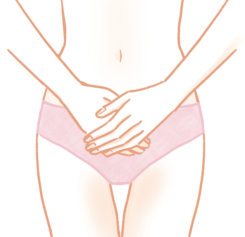 女性のお腹のイラスト