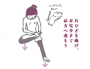 股関節をほぐす運動のイラスト