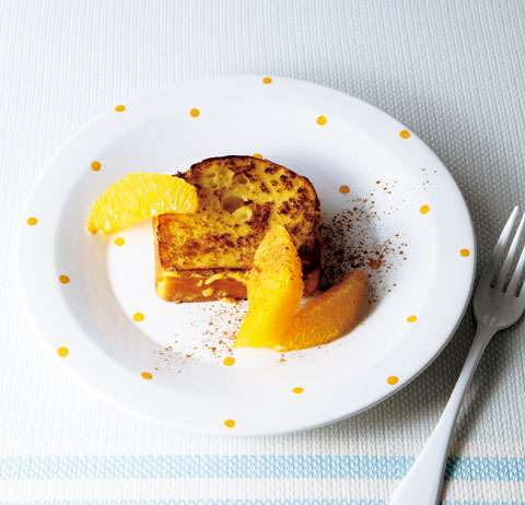 大豆フレンチトーストオレンジ添えの完成イメージ