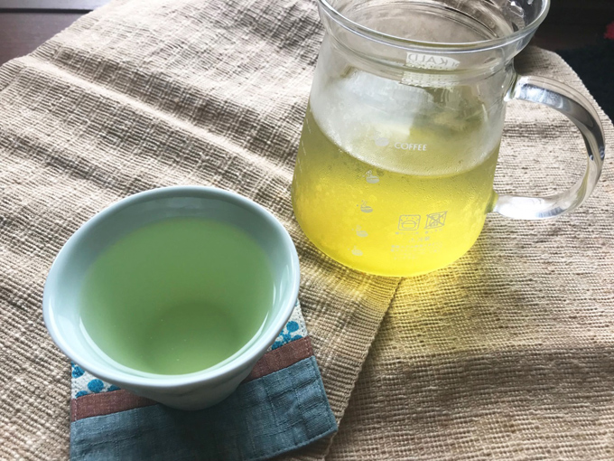 氷水で出した緑茶
