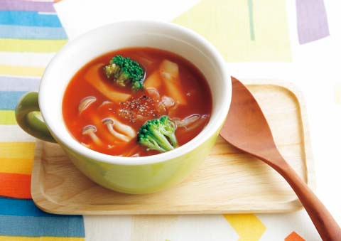 きのこトマトスープの画像