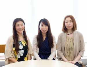 <腸活部員3名> 左から順に、桃井さん、西尾さん、ムラカミさん