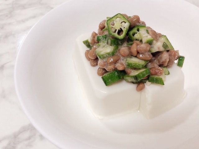 豆腐×オクラ×納豆サラダ