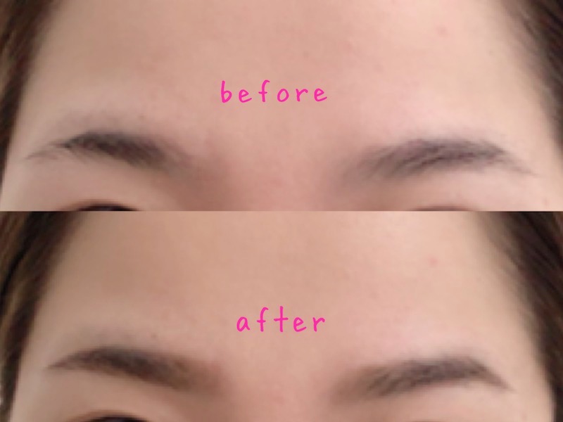眉毛の形before&after