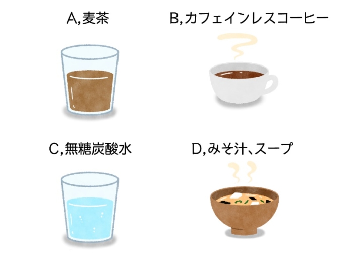ダイエットチョイス １日の水分摂取量に含めてもいいものは次のうちどれ ｅｉｃｏ式ダイエットのコツ ダイエット フィットネス ヘルスケアのことならfytte フィッテ